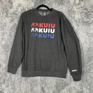 KUIU Hoodie Mens Medium Gray Pullover Hooded Sweatshirt Hunting Outdoor Hiking